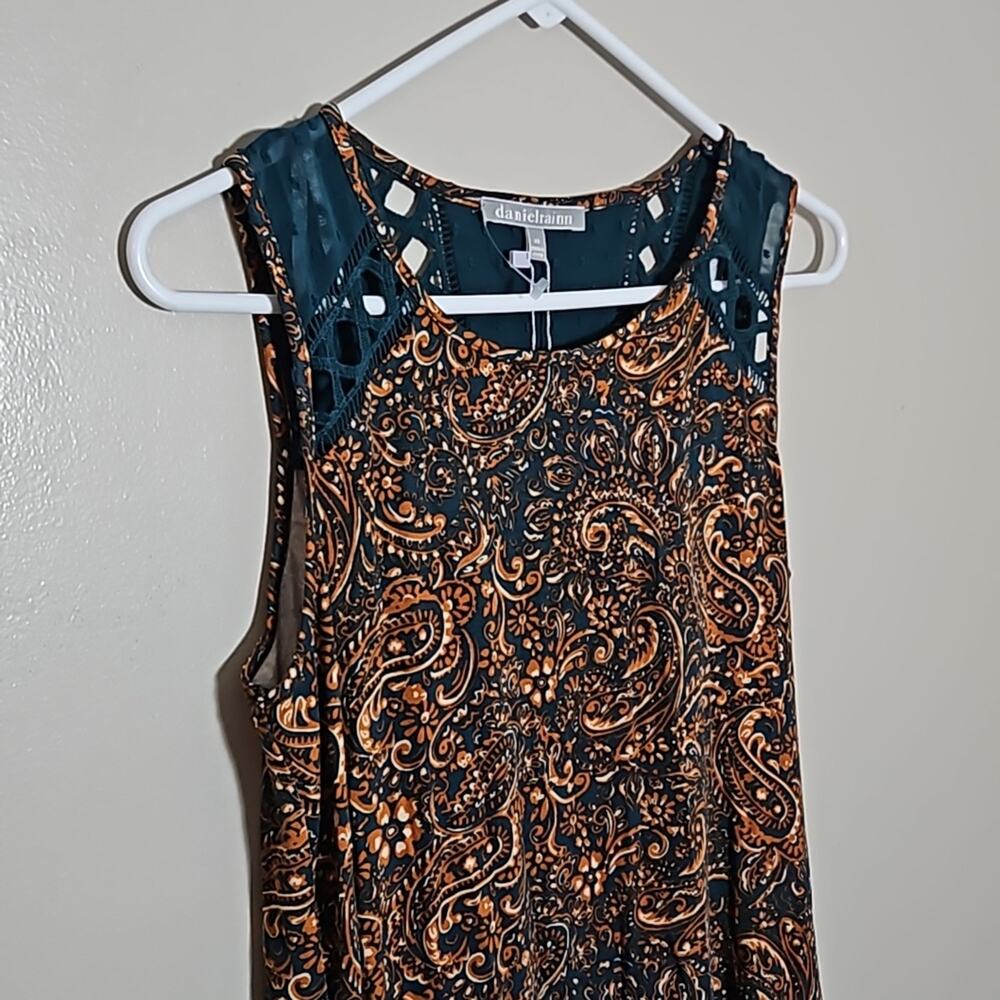 NWT Daniel Rainn Sleeveless Tank Blouse Cutout Detail Sz XS - Picture 3 of 12